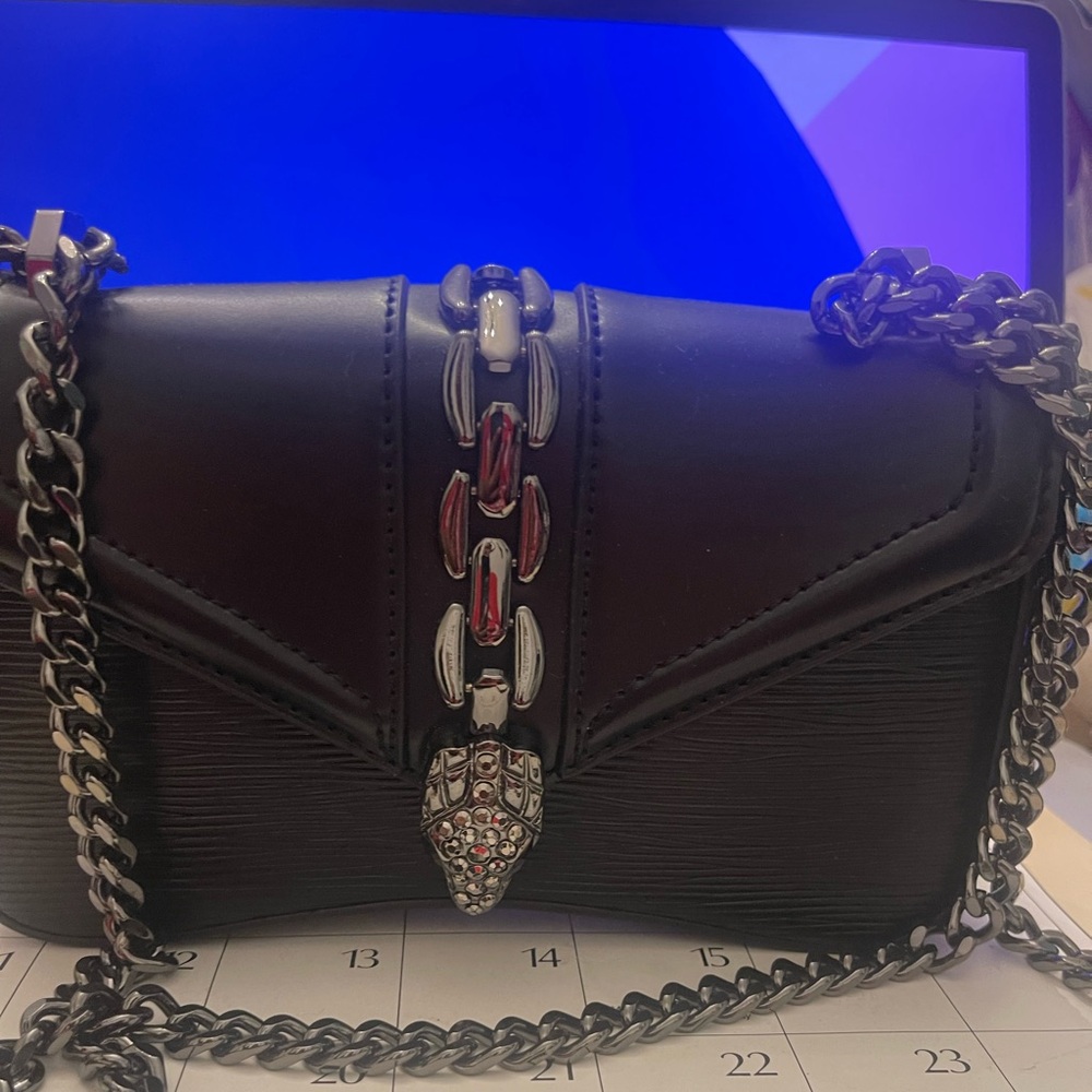 Aldo Black Designer Chain Bag